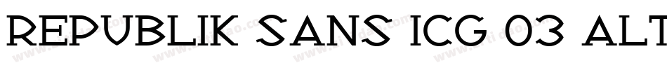 Republik Sans ICG 03 Alt字体转换